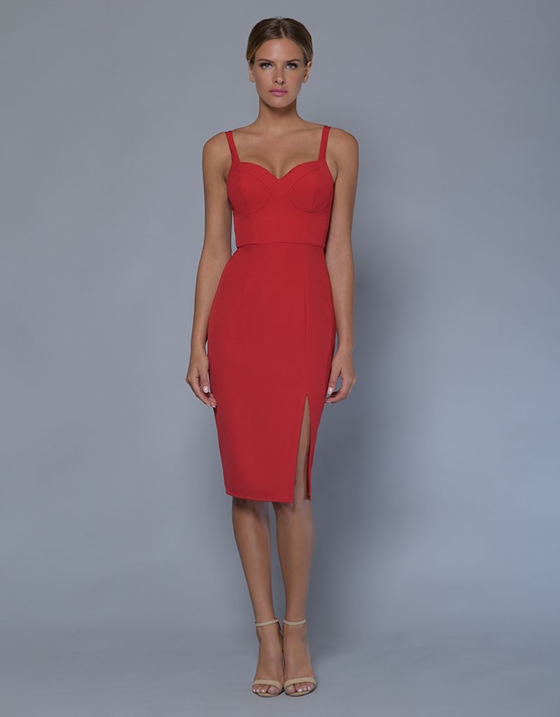 Roxanne Split Bustier Dress