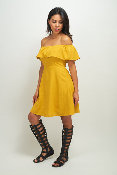 Off the Shoulder Courtney Dress - Eighty7 Boulevard