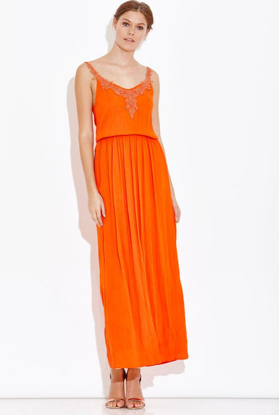 Orange Flame Dress - Eighty7 Boulevard