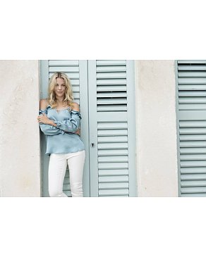 Cold Shoulder Lagoon Top - Eighty7 Boulevard