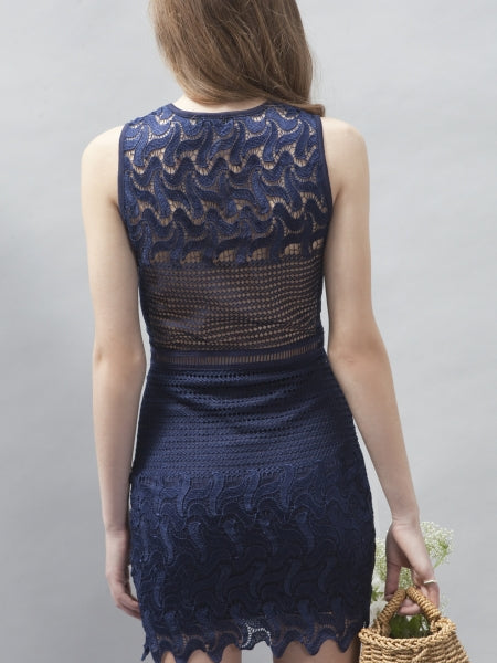 Navy Riot Dress - Eighty7 Boulevard