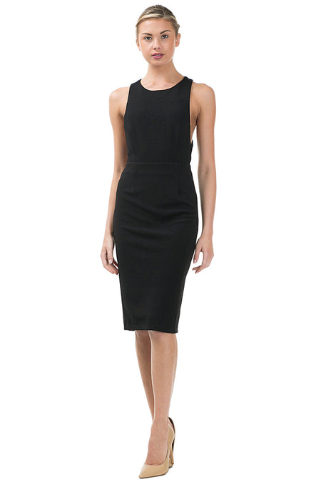 Stand Out V-Neck Bodycon Dress
