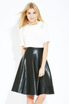 Vegan Leather Skirt - Eighty7 Boulevard 